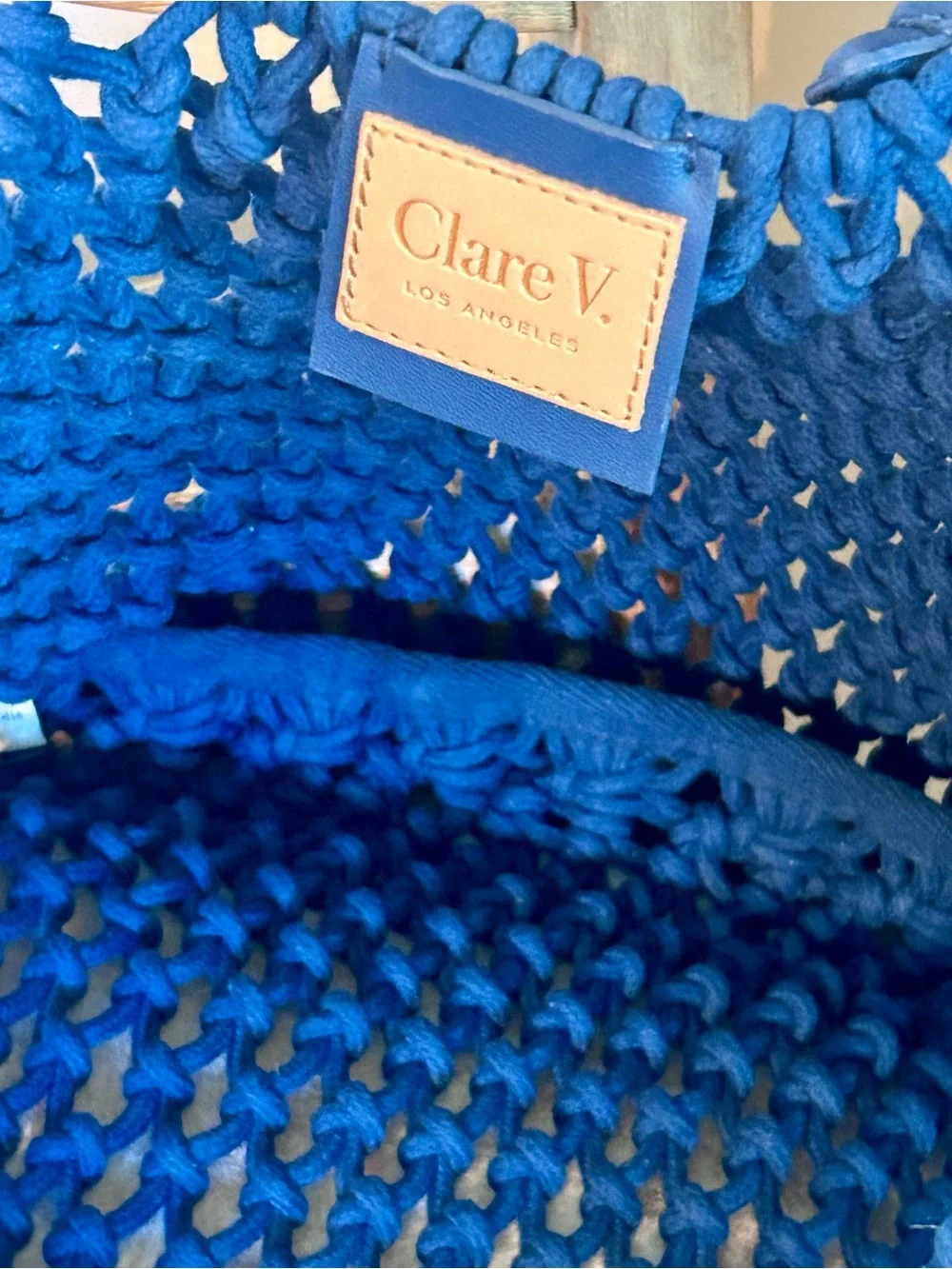 Clare V. - NWT - Sandy Woven Market Tote in HARD TO FIND French Blue
